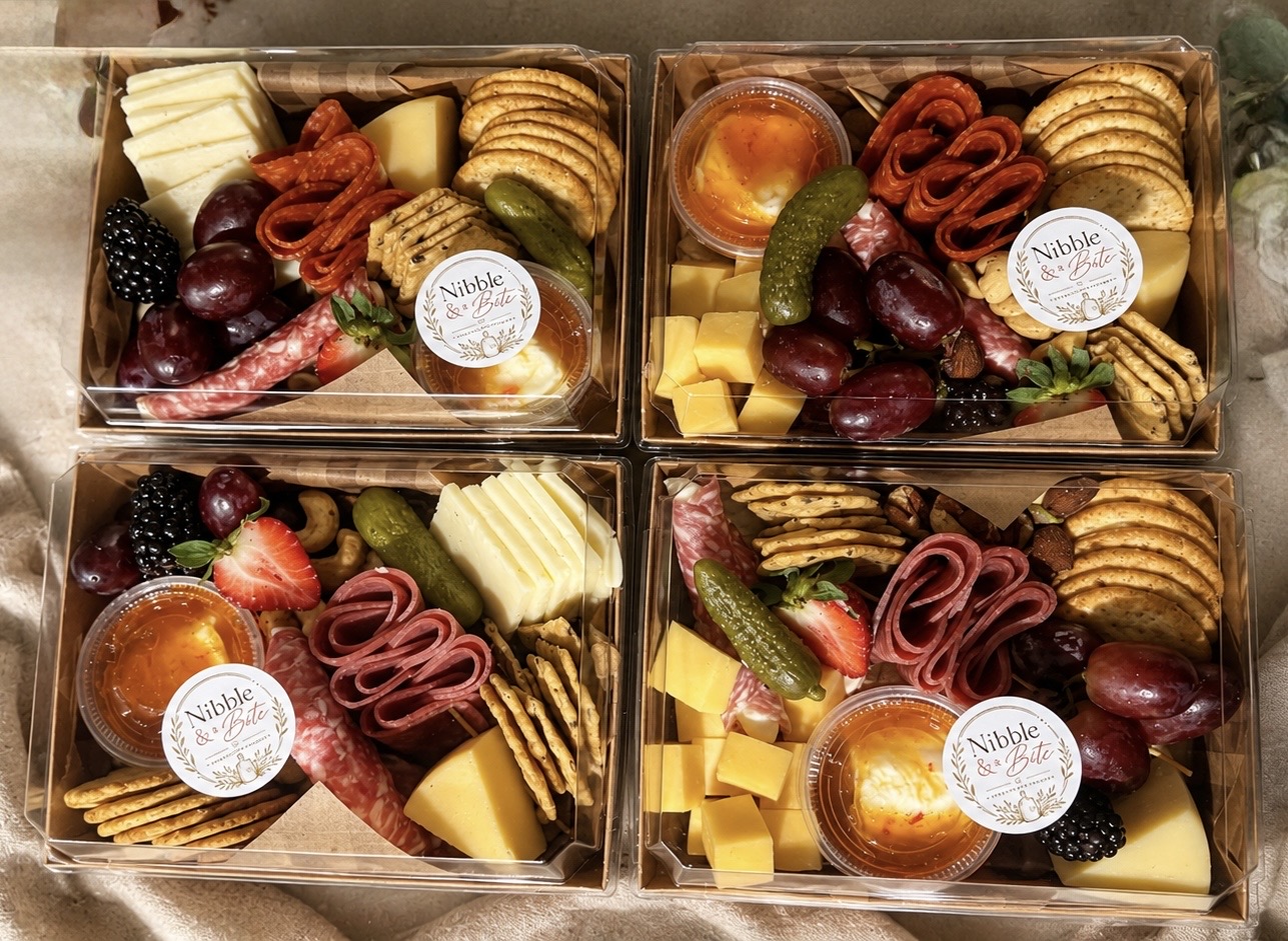 Elegant wedding charcuterie display