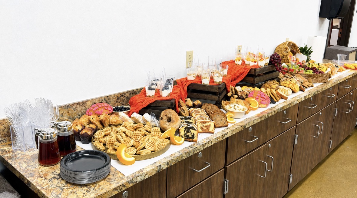 Celebration spread with curated bites